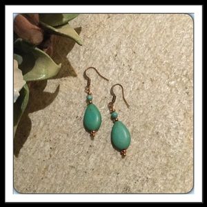Chiaroscuro Designs Tourquoise & Copper earrings